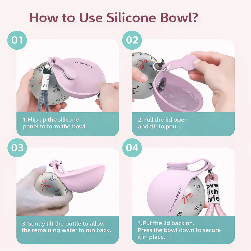 BuddyPup™ Dog Water Bottle with Bowl